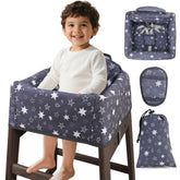 Lunobubo Baby High Chair Cover waterproof fabric protects high chairs from spills with quick wipe cleanup.