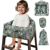 Lunobubo high chair cover folded compactly for on-the-go meals