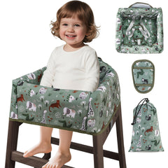 Lunobubo high chair cover folded compactly for on-the-go meals
