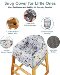 Lunobubo high chair cover durable fabric resists wear and maintains shape