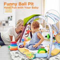 Lupantte Baby Gym lion ears toy enhances audio exploration and tactile fun.