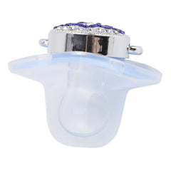 Luqeeg bling pacifier with chain clip prevents lost soothers.