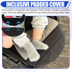LuQiBabe two-position leg rest offers reclined or seated comfort