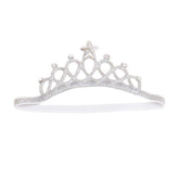 Lurrose baby girl crown tiara silver front view for a photo-ready princess look