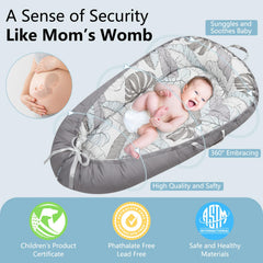 Lurui Baby Lounger adjustable sizing adapts as your baby grows.