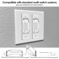 Lusofie light switch cover guard material close-up emphasizes durable PC construction.