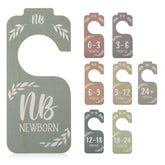 Lusofie wooden baby closet divider 8pcs showcasing durable, organized storage for newborn outfits.