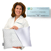 Lussi & Company toddler pillow 13x19 for ergonomic neck support during sleep.