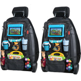 Lusso Gear heavy-duty backseat organizer front view showing sturdy construction for organized road trips