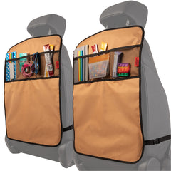Lusso Gear heavy duty kick mats front view provide durable backseat protection.