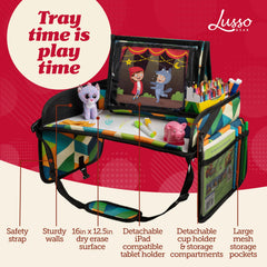 Lusso Gear Travel Tray dry-erase surface for quick art and snack planning