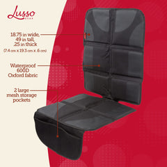 Lusso Gear mesh pockets organize snacks and toys for easy reach