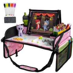 Lusso Gear Travel Tray with dry erase board for quick doodles during car trips.