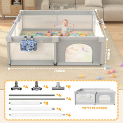 LUTIKIANG playpen durable construction designed for active play.
