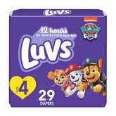 Luvs Paw Patrol design on packaging signals reliable protection for busy days.