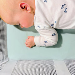 Luvberries blue-tones design creates a calming nursery look