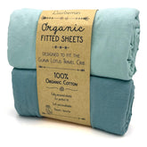 Luvberries Guava Lotus travel crib sheets with secure fit for safe, cozy naps