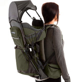 Luvdbaby hiking baby carrier back view shows secure ergonomic support for long trails.