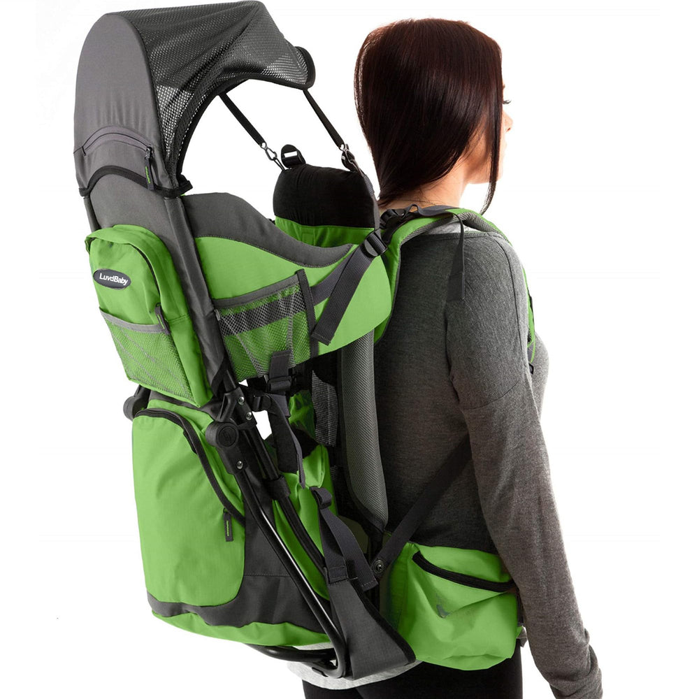 Luvdbaby hiking baby carrier back cocoon for safe outdoor adventures.