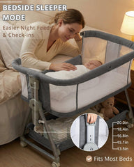 Luvkixen baby bassinet mattress with breathable airflow for comfort.