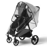 Luvorise stroller rain cover universal fit demonstrates quick attachment to most prams.