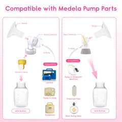 Luxemum 360-degree rotation oval design close-up enables custom pumping angles and ease of use.