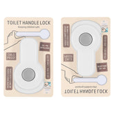 LuxeVib baby proofing toilet lock round-button close-up for easy one-handed use