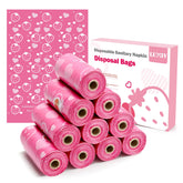 Luxiv pink sanitary disposal bags packaging for discreet storage