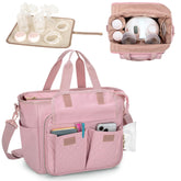 LUXJA breast pump bag exterior shows durable construction for reliable daily transport