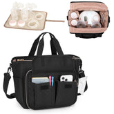 LUXJA breast pump bag main compartment keeps Spectra S1/S2 secure during travel.