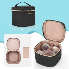 LUXJA breastmilk cooler bag keeps bottles cool with leakproof lining
