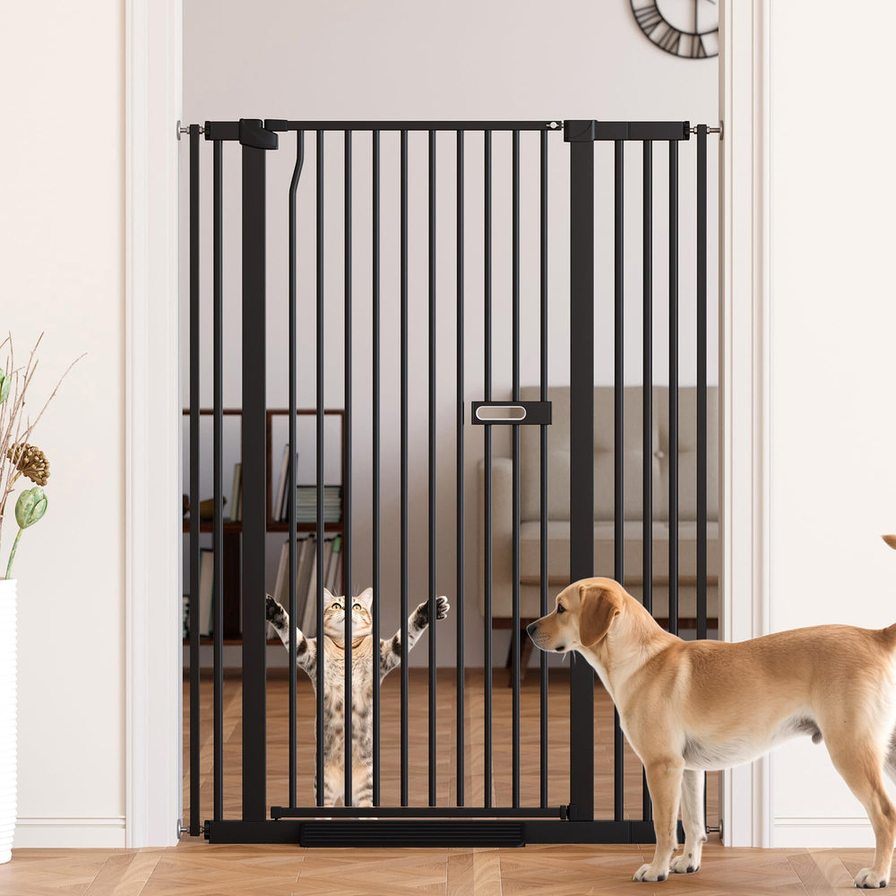 LuxTrsde cat gate 55-inch height keeps tall pets safely contained indoors