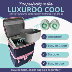 Luxuroo COOL cooler bag pairs with PumpPartment for fridge-hack on the go.