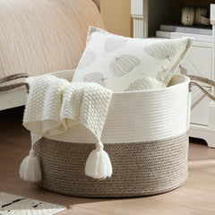 Luxury Little XXXL Nursery Storage Basket 22x22x14 open-top for toy and blanket storage