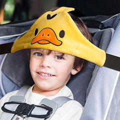 Luzly head-rest in stroller provides gentle neck support on the go.