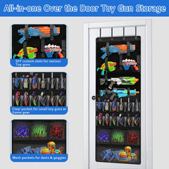 Lveesto Over the Door Organizer clear pockets display toys visibly