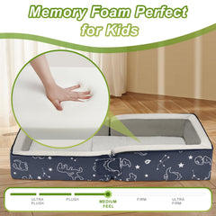 Lvemilio Toddler Travel Bed open and setup, ready for quick family trips.
