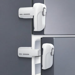 Lwuzkdo dual mode fridge lock packaged showing ready-to-install safety kit