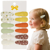 LXC YIZHIFA 12-pcs floral baby hair clips style 1 with non-slip grip for toddlers