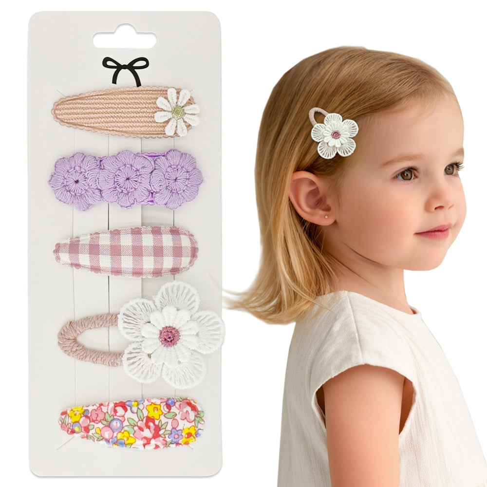 LXC YIZHIFA soft baby hair clips in pink, lavender, and pearl white for gentle styling.