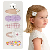 LXC YIZHIFA soft baby hair clips in pink, lavender, and pearl white for gentle styling.