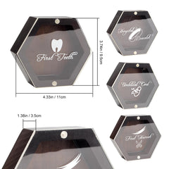 Lxmxgk wooden keepsake box lid open reveals clear acrylic view for keepsakes.