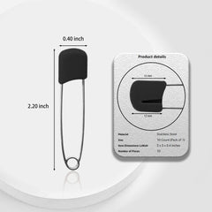 Lxnoap stainless steel diaper pins close-up highlighting durable rust-resistant construction