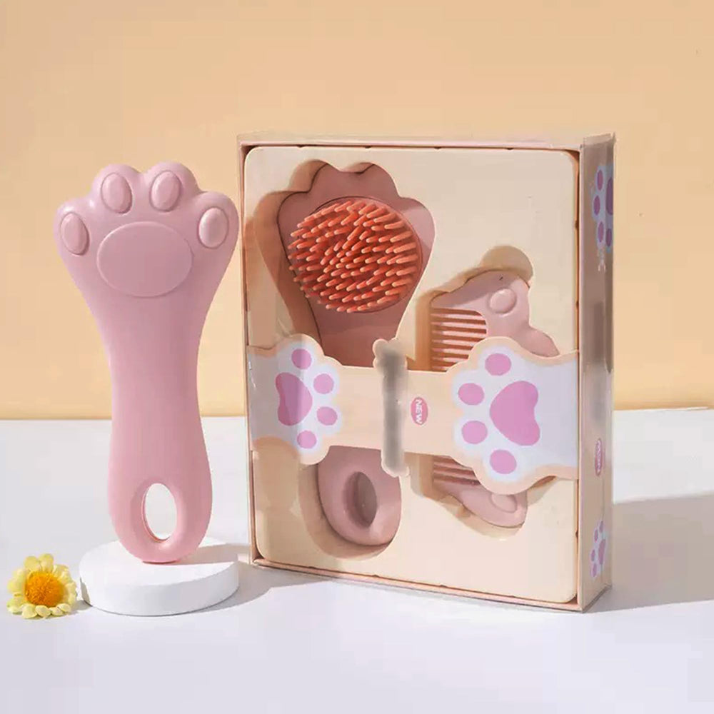 Lyaiwever baby hair brush in pink offers gentle silicone grooming for delicate scalps.