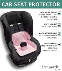 Lynmark Potty Training Car Seat Protector Cover side view pink – non-slip base keeps it in place