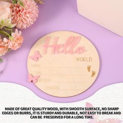 Lyreh baby-name plaque shows name date time weight and length for records.