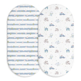 LYRICHOM BABY muslin bassinet sheet pack 2 offers breathable, skin-friendly comfort for baby.