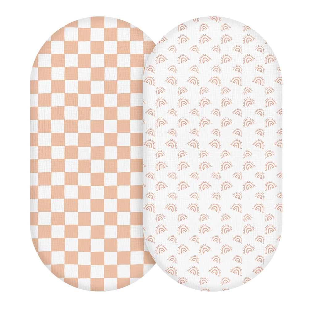 LYRICHOM BABY muslin bassinet sheets soft-touch fabric for gentle baby sleep