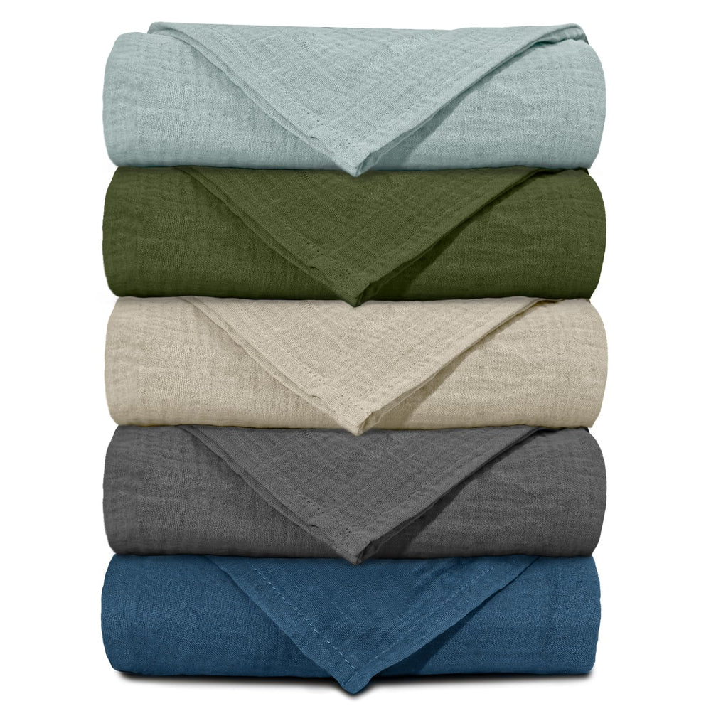 LYRICHOM BABY muslin blanket close-up texture for gentle daily use.