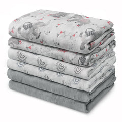 LYRICHOM Baby Muslin Burp Cloths closeup reveals ultra-soft fabric against delicate skin.